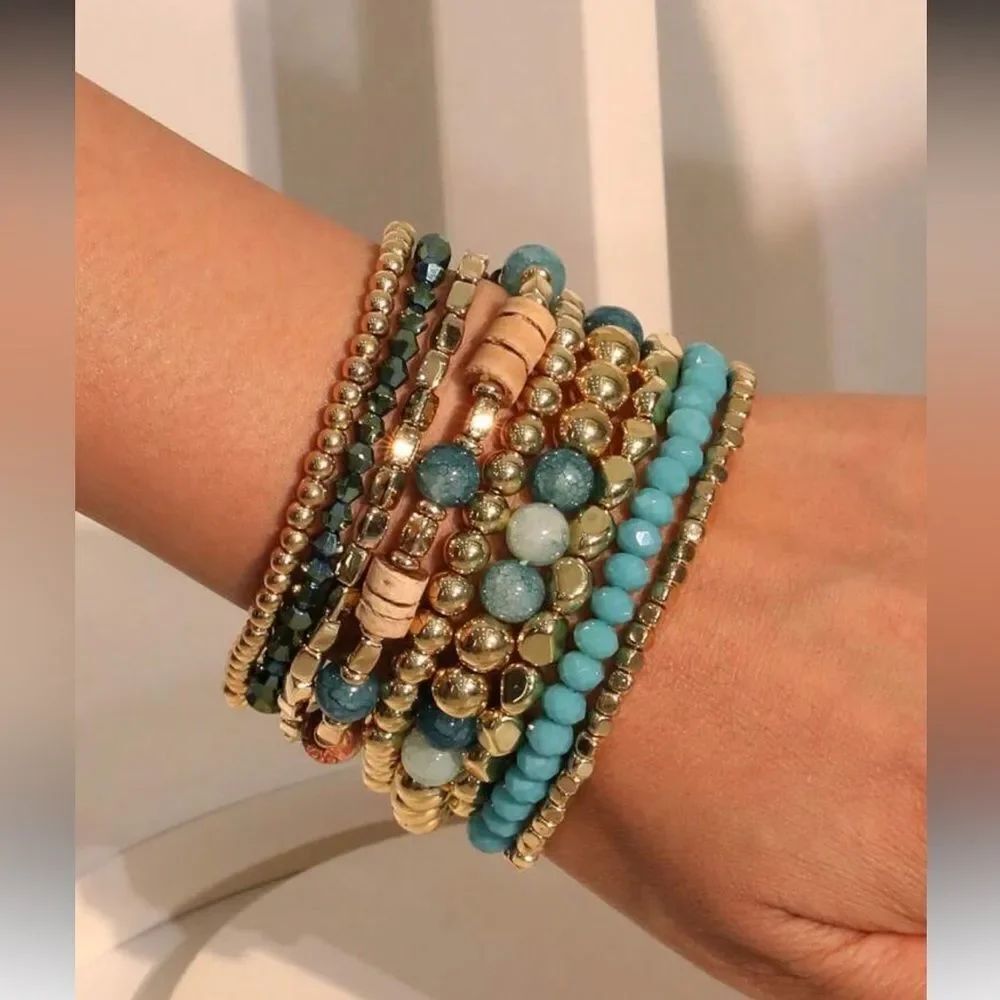 Boho Beaded Bracelet Set Q84